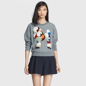 3.1 Phillip Lim Embroidered Poodle Cropped Sweatshirt